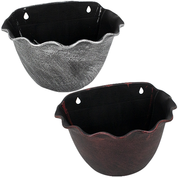 Кашпо пластиковое с прямой задней стенкой 27*18*18см