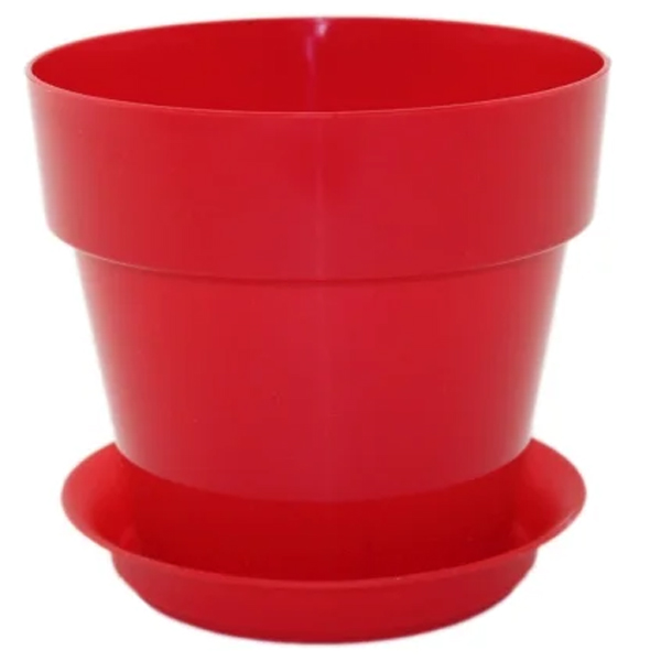 Горшок Протея 0,7л с поддоном Красный