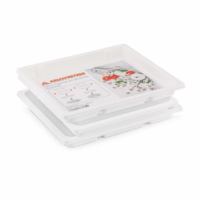 Набор подносов для заморозки пельменей(360х310х35мм)(Белый) (то)