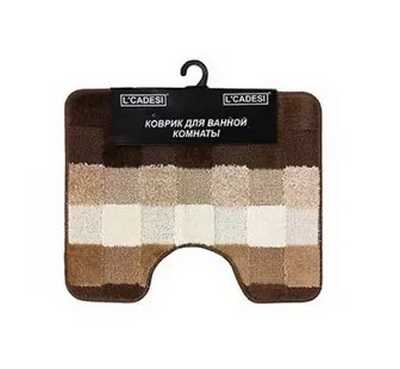 Коврик с вырезом L'CADESI Marathon, 50х60, Geometrik бежевый , Турция