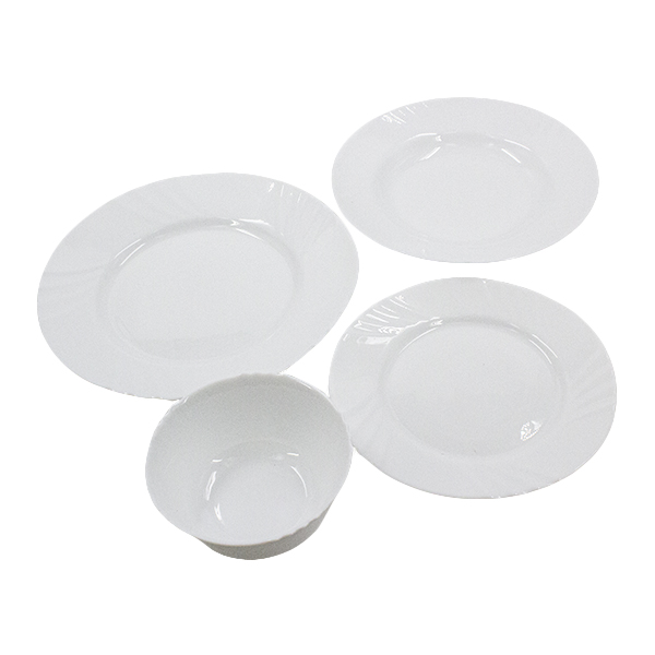 Тарелки из стеклокерамики 24шт (суповая d23см-6шт / обеденные d20 и 25см-по 6шт / салатник 12см-6шт)