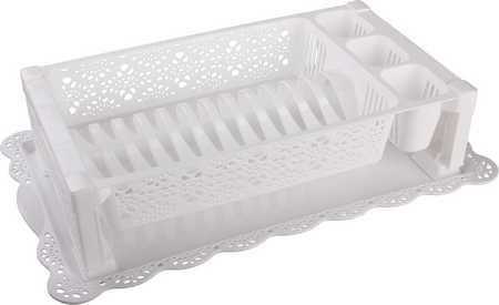 Сушилка для посуды "Кружево" (белый)  (то)