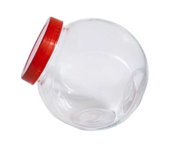 Банка для сыпучих продуктов стеклянная 2л (боковая)