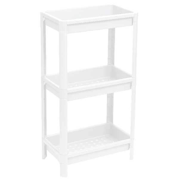 Этажерка широкая VIKEA 3-х ярусная (белый) (то)