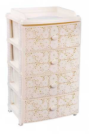 Комод 4-х секционный широкий "Лаура"  (сл.кость)(то)