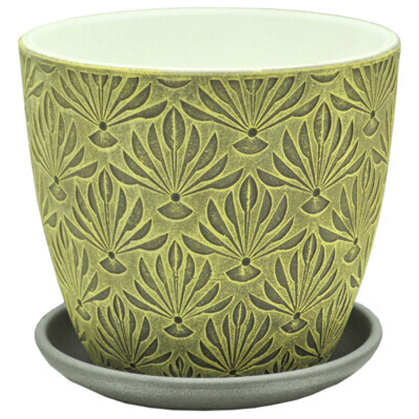 Горшок бутон Веер желтый N3 d17