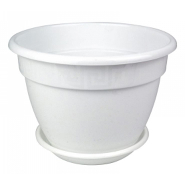 Фиалочница "Антик" D13, 0,75л с поддоном белый