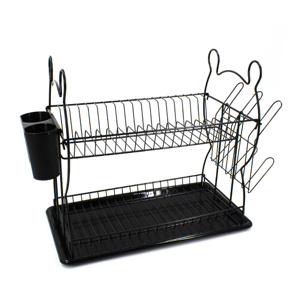 Сушилка для посуды металлическая 2-х ярусная 50*24*36см