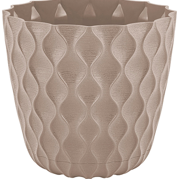Горшок для цветов Wave D270мм с дренажной сеткой 10л французский платан (то)