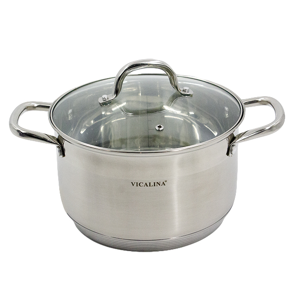 Кастрюля 4,8л d-22см (нерж сталь)