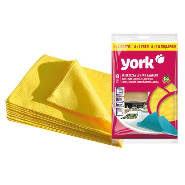 Салфетки YORK LUX 8+2 со свойствами хлопка