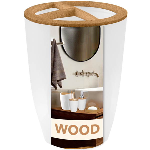 Стакан Keeplex Wood для зубных щеток (то)