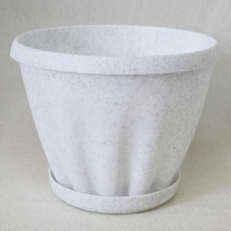 Горшок "Знатный" 11л. d320 мрамор с поддоном  