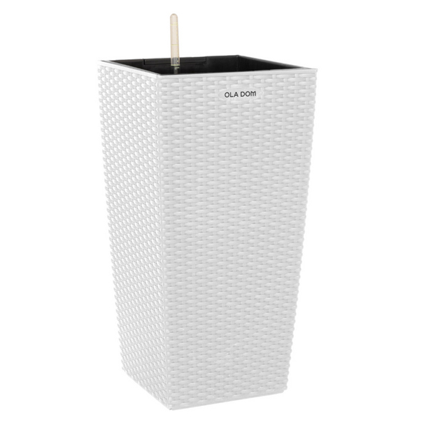 Кашпо RATTAN 31литр OLA DOM (белый)
