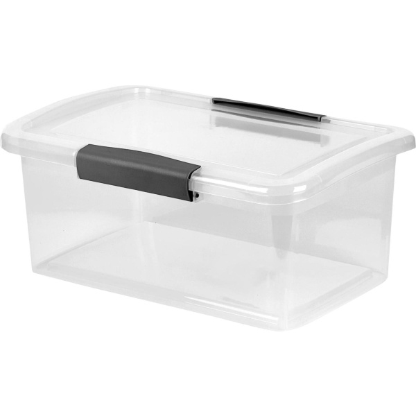 Ящик для хранения Vision 7л с защелками прозрачный кристалл (то)