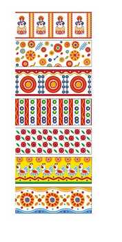 Пасхальная декор.термоусадочная пленка ДЫМКОВСКАЯ ИГРУШКА 7фраг