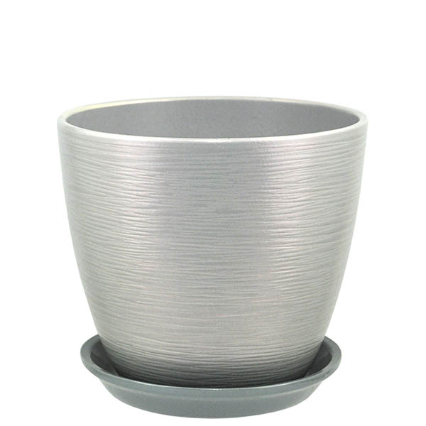 Горшок Перламутр бутон серый 15см (РС 56/2)