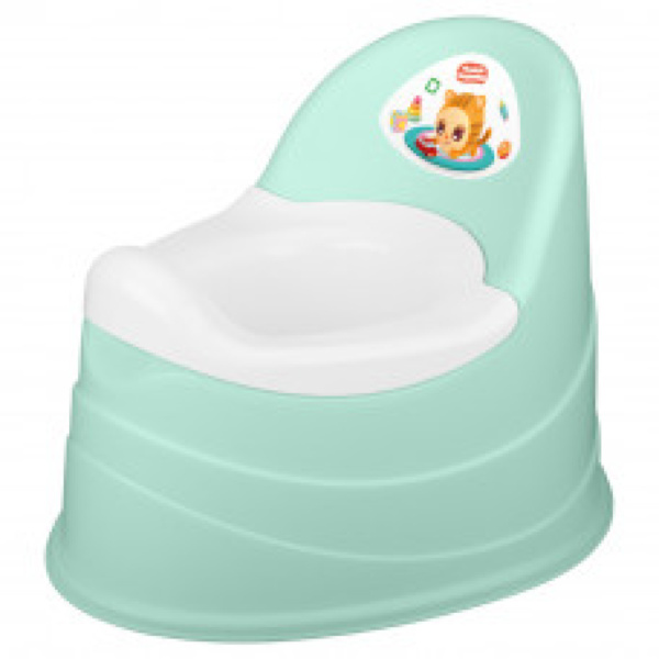 Горшок детский с декором 390х310х305мм "МАЛЫШАРИКИ" (Зеленый)(то)