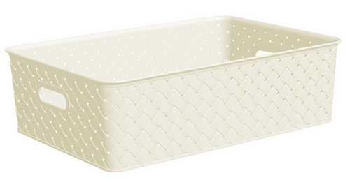 Корзинка "Береста" 7,5л 350х 245х105мм (слоновая кость) (то)