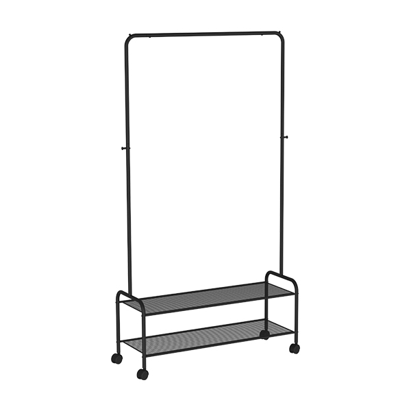 Вешалка гардеробная "Валенсия 32М" с двумя полками, на колёсах 915 х 310 х 1620