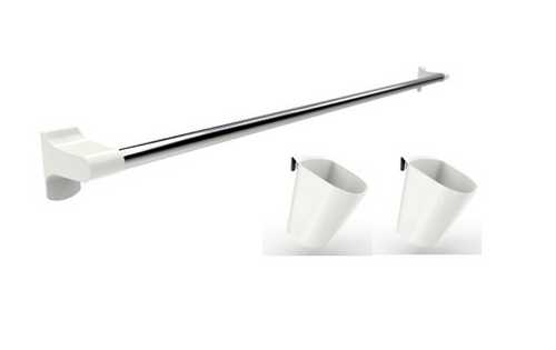 Набор рейлинг с контейнером Prestige (снежно-белый)(230х630*120 мм)(то)