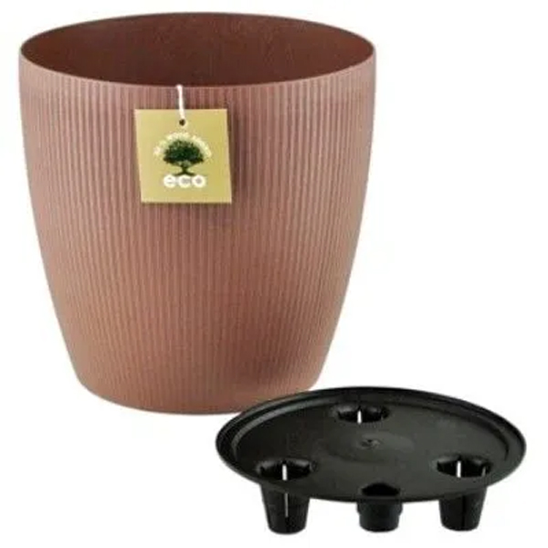 Горшок "ЭКО Цилиндр" D17 со встав. 3,0л гранит