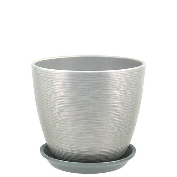 Горшок Перламутр бутон серый 12см (РС 56/1)