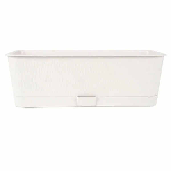 Ящик балконный "Прованс", 9,5л, с поддоном белый