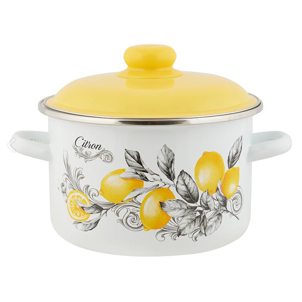 Кастрюля эмал цил CITRON 4,0л ТМ Appetite