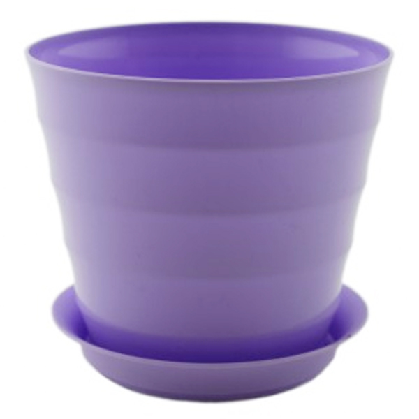 Горшок Лаура 0,7л с поддоном Лавандовый