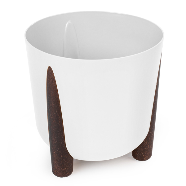 Кашпо на ножках "Жардин" 9л (с дренажной вставкой) (белый) (то)