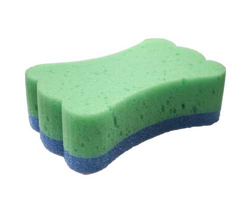 FLATEL Губка банная с массажным слоем 1шт.ТОНУС 16.5х10.5х6 см