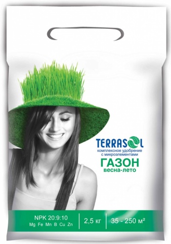 Удобрение минеральное сухоеTerraSol Газон Весна-Лето 2.5кг