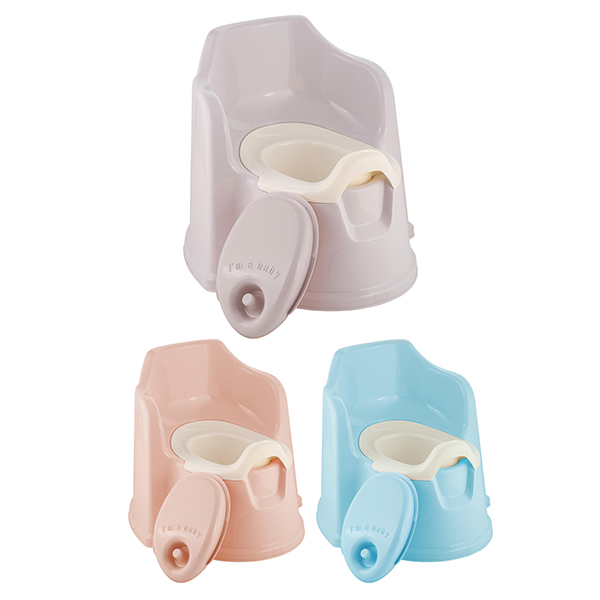 Горшок детский Lalababy Protect Me с крышкой серое перышко (то)