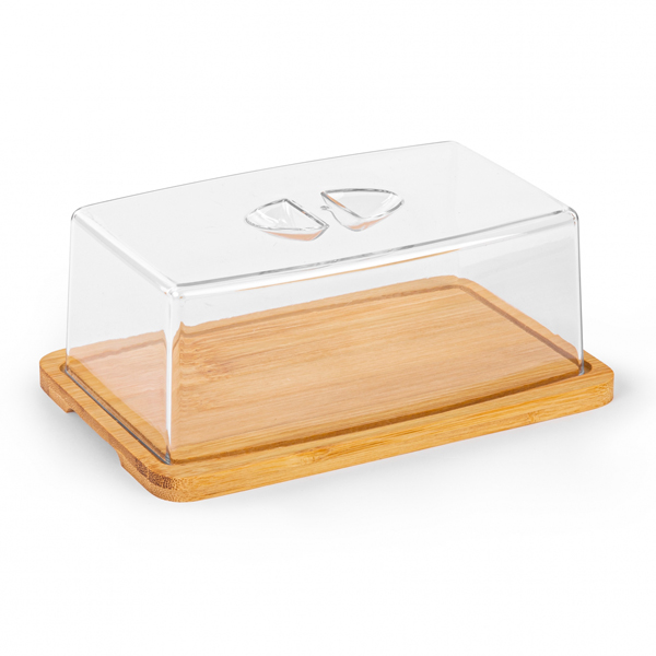 Масленка-сырница "Бамбук" (прозрачная) (то)