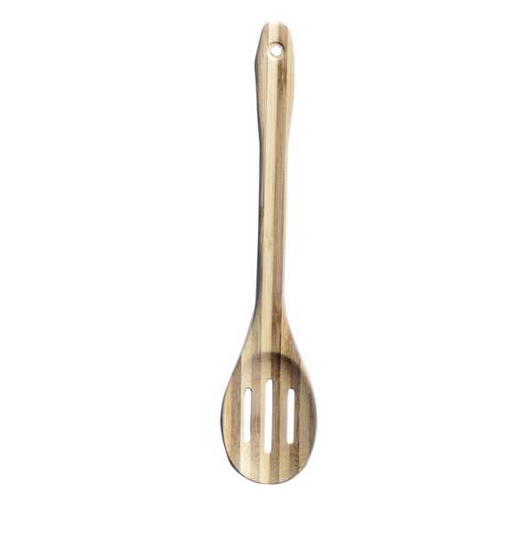 Лопатка кулинарная бамбуковая, ложка с прорезями GOOD QUALITY (31,5см)
