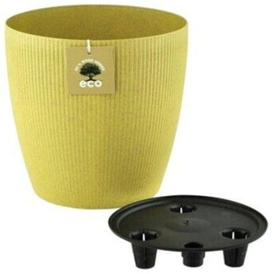 Горшок "ЭКО Цилиндр" D17 со встав. 3,0л горчичный