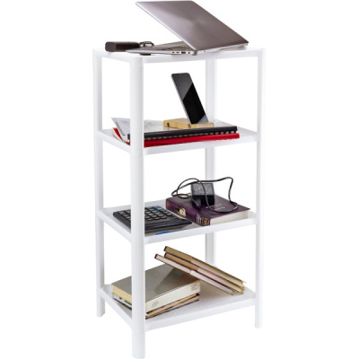 Полка прямоугольная (4 секции) (белая)(то)