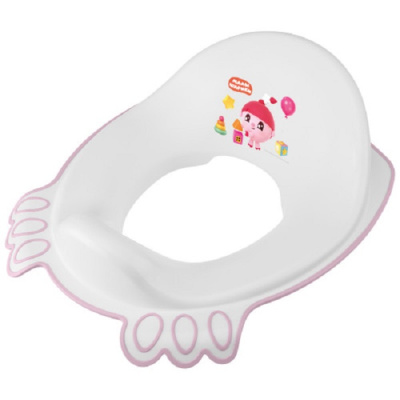 Накладка на унитаз детская с декором МАЛЫШАРИКИ (Розовый)(то)