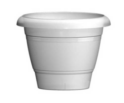 Горшок "Фестона", D17, с поддоном 1,6л белый (то)