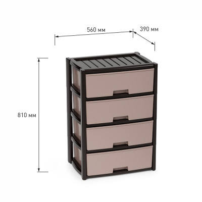 Комод "Колорит" 4 секции широкий (венге) (то)