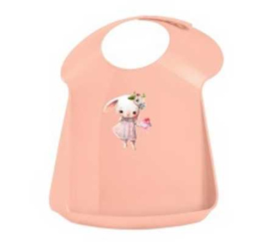 Нагрудник детский 345x240x52мм (светло-розовый) (то)