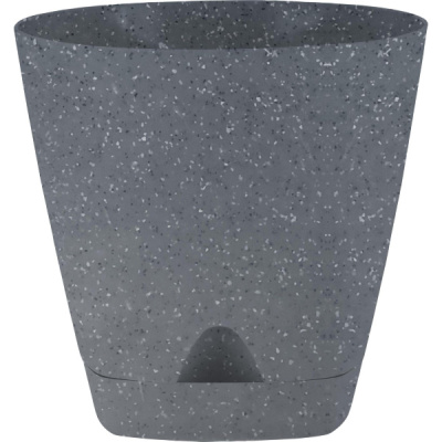 Горшок для цветов AMSTERDAM D250 с прикорневым поливом 8л тёмный камень