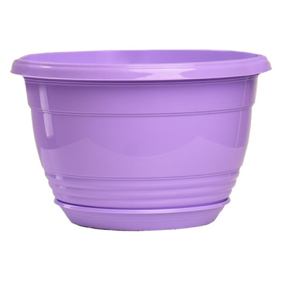 Горшок "Глория", D19, с поддоном 2,0л лаванда