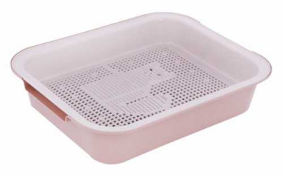 Лоток для кошек 38х31х8 см (бежевый)  (то)