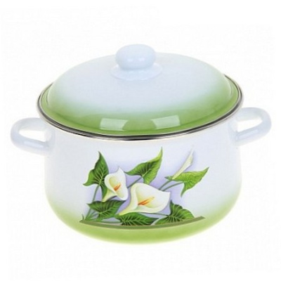 Кастрюля конич. 5,5л деколь КАЛЛЫ