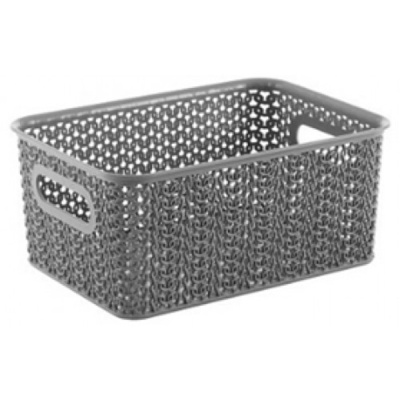 Корзинка "Вязь" 3л 235х173х105мм (серый) (то)