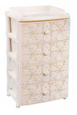 Комод 4-х секционный широкий "Лаура"  (сл.кость)(то)