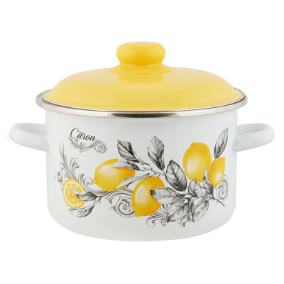 Кастрюля эмал цил CITRON 4,0л ТМ Appetite