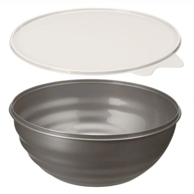 Миска с крышкой WAVE 3,7л (Металлик бежевый) (то)